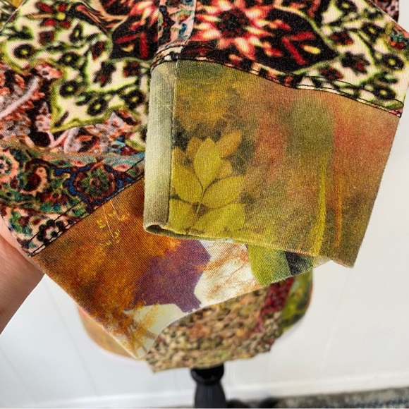 Eva & Claudi Long Sleeve Top S-M? Colorful Floral Fruit Mixed Print Whimsical - Picture 10 of 15